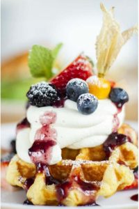 Waffles at the Take the Cake Cafe